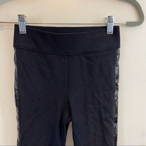 No Ka’ Oi Black Ecno Pants Tuxedo Stripe Leggings Tights Textured NWT Size XS/S - Picture 2 of 10